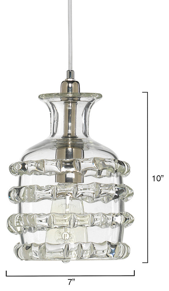 Ribbon 1-Light Glass Pendant