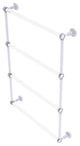 Pacific Grove 4 Tier 24" Ladder Towel Bar with Dotted Accents, Matte White