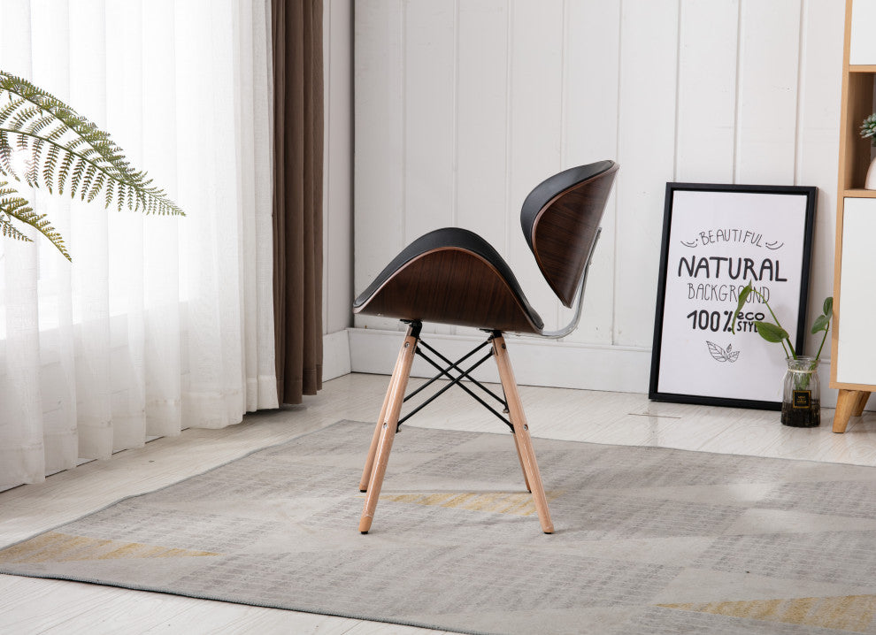Home Beyond Black Synthetic Leather Leisure Arm Chair