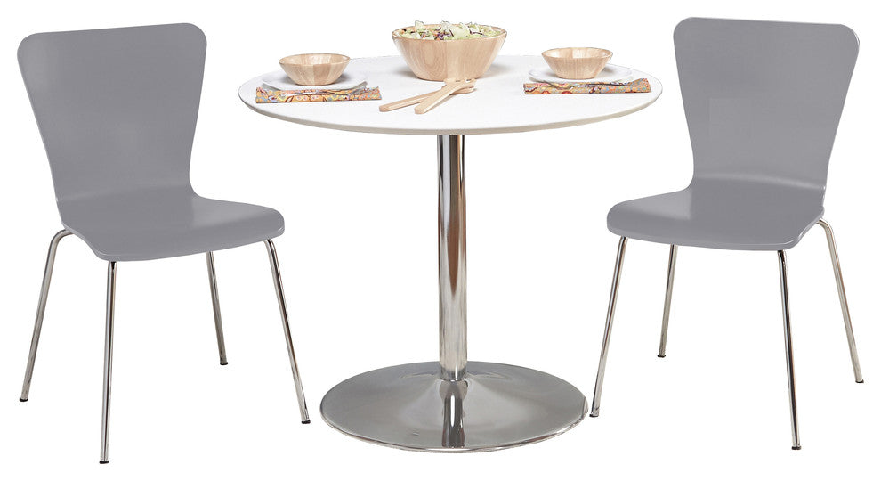 3-Piece Pisa Dining Set, Gray