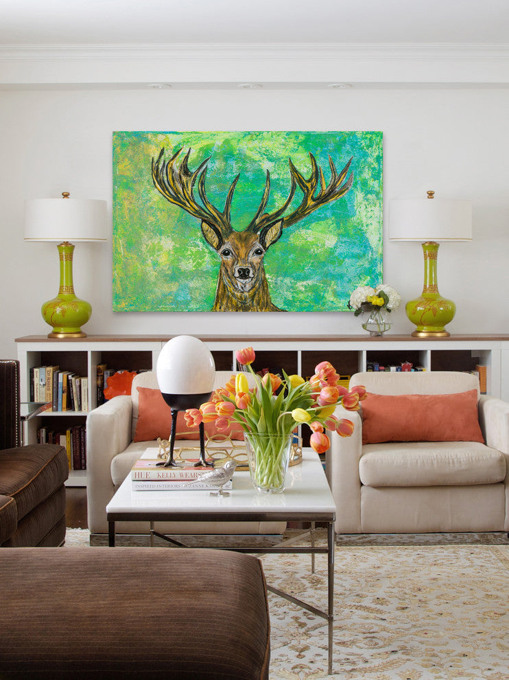 "Clovis" Painting Print on Wrapped Canvas, 60"x40"