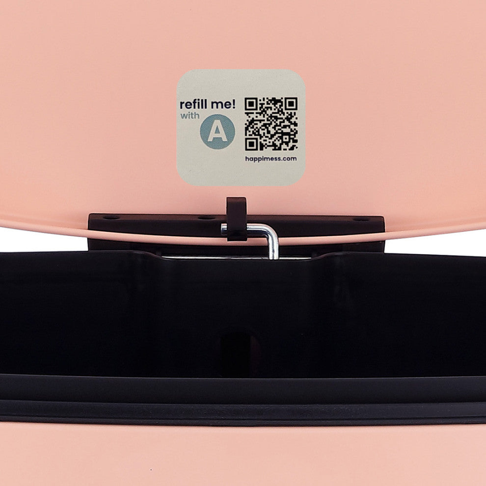 Curtis 8-Gallon Step-Open Trash Can, Pink