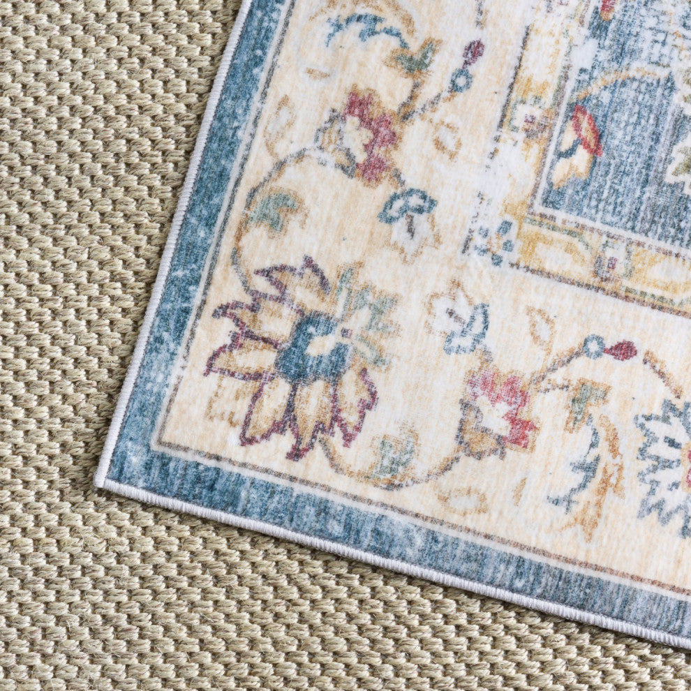 Safavieh Martha Stewart MSRW112 Rug Machine-Washable, Green/Beige, 8'x10'