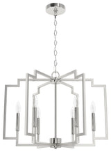 24" Zoanne Brushed Nickel 6-Light Chandelier