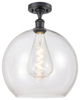 Innovations 516-1C-BK-G122-14-LED 1-Light Semi-Flush Mount, Matte Black