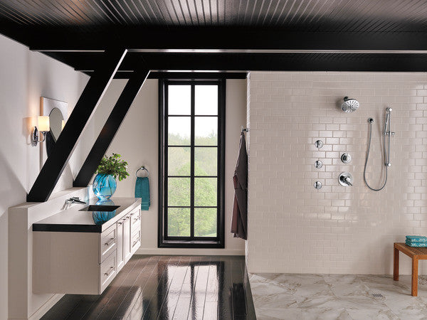 Delta Grail Premium Single-Setting Slide Bar Hand Shower, Chrome, 57085