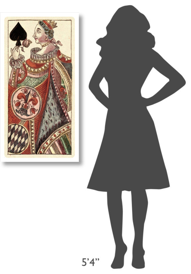 "Queen of Spades (Bauern Hochzeit Deck)" Paper Art, 20"x38"