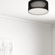 14W Slit Drum LED Flush Mount, Black