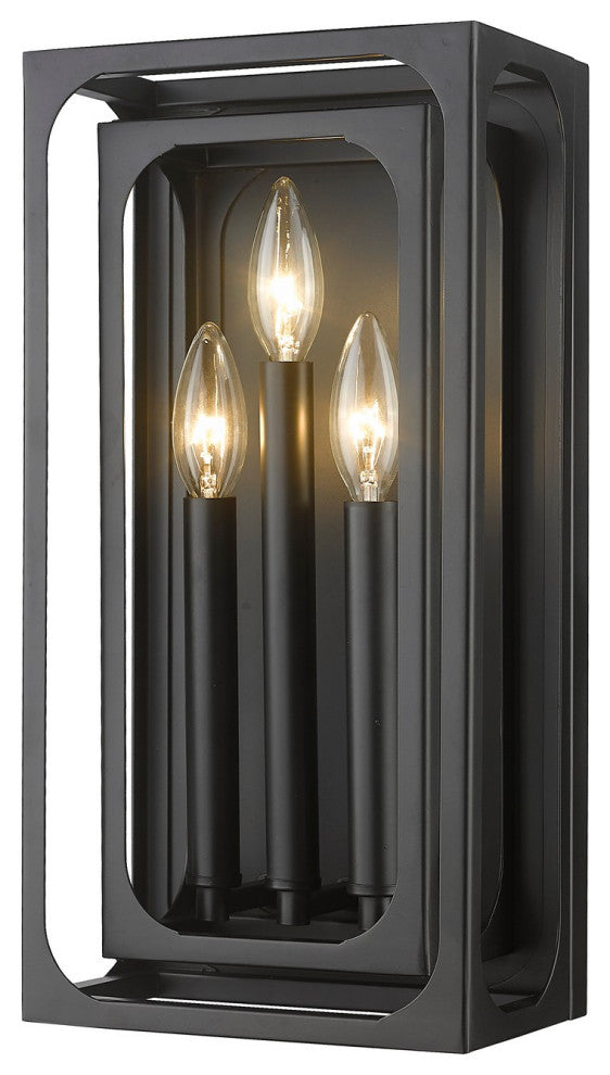 Easton 3-Light Wall Sconce, Matte Black