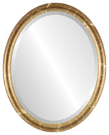 Pasadena Framed Oval Mirror, Champagne Gold, 13"x17"