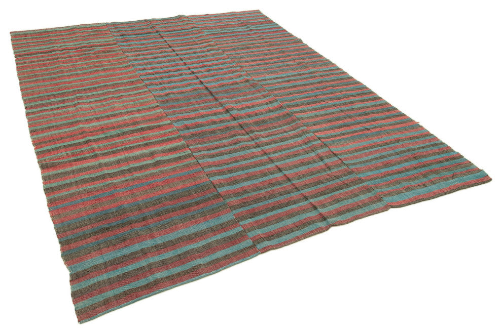 Rug N Carpet - Handmade Oriental 7' 1'' x 8' 10'' Unique Wool Kilim Rug