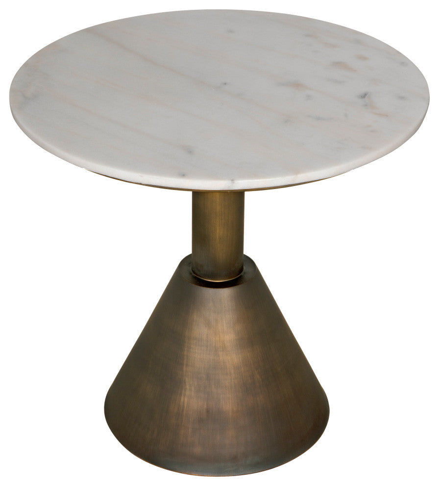 Joseph Side Table, Aged Brass