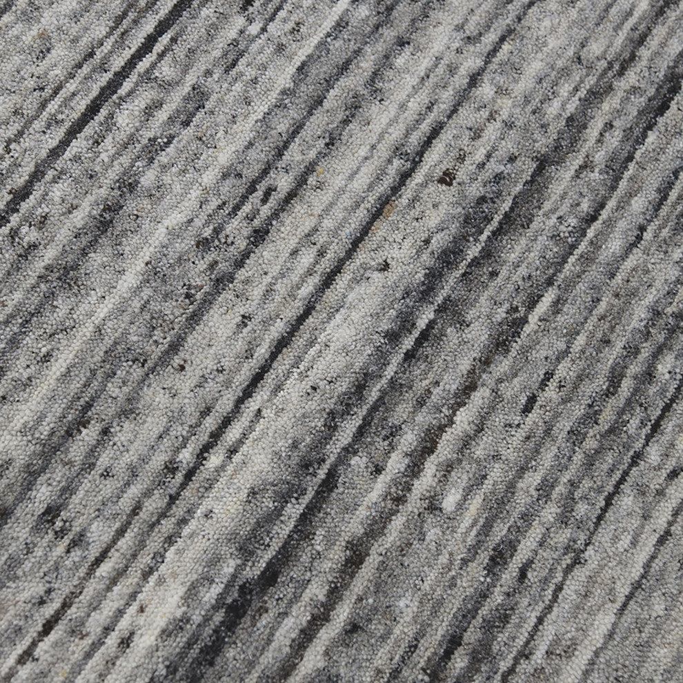 Heaven Lumia Area Rug, Silver, 8' x 10', Striped