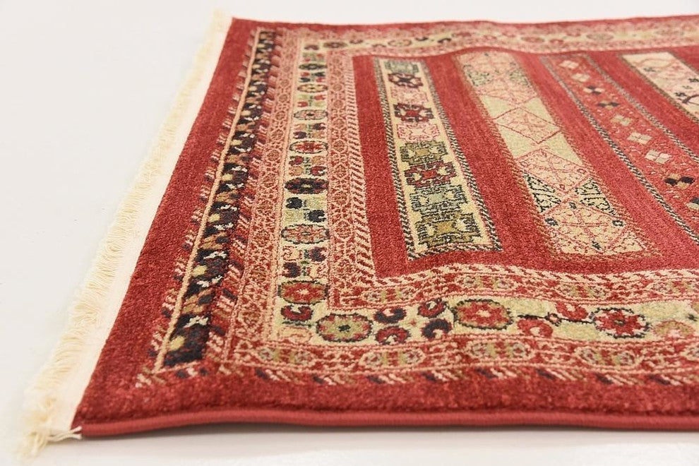 Unique Loom Rust Red Pasadena Fars 4' 0 x 6' 0 Area Rug