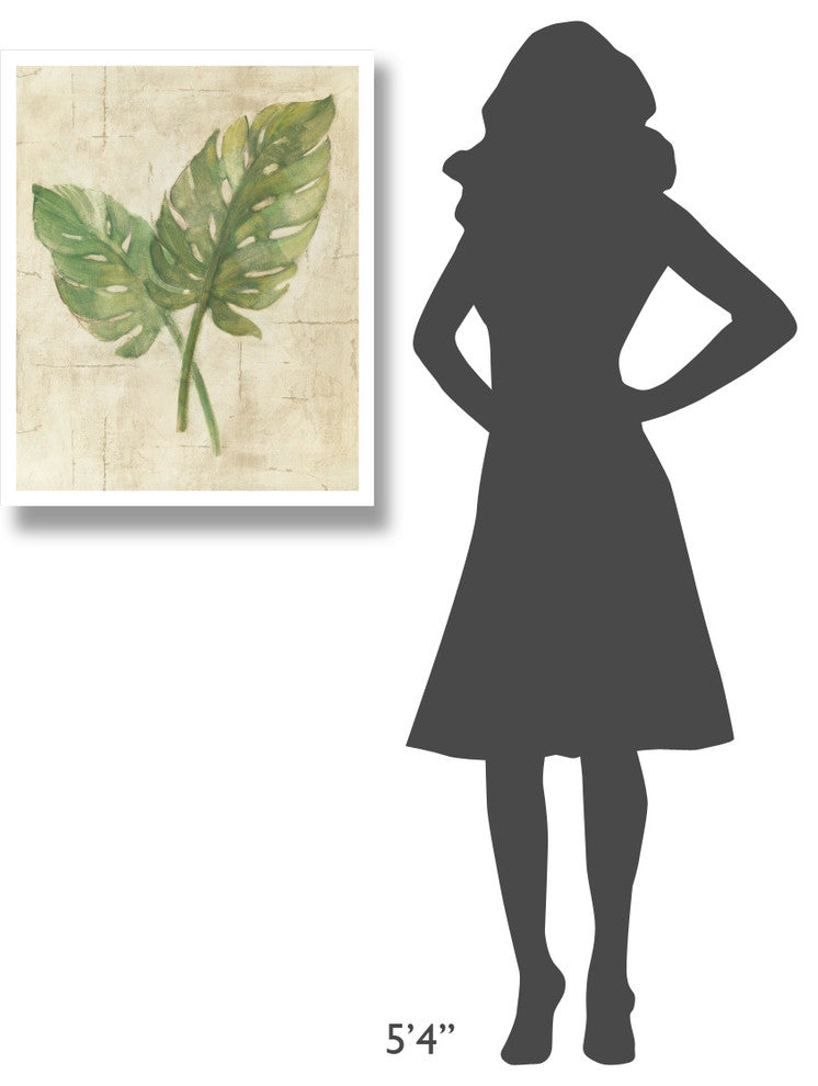 "Monstera Leaves Neutral Crop" Digital Paper Print by Albena Hristova, 24"x30"