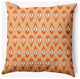 18" x 18" Ikat Tears Indoor/Outdoor Polyester Throw Pillow, Dusty Orange