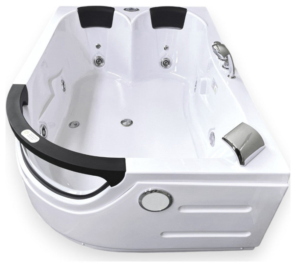 Hot Tub White 71"x47" With Heater and Double Pump 2 Persons, Luna