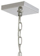 Mid Century Modern Interlocking Cubes Silver Pendant, 6 Light Chandelier Open