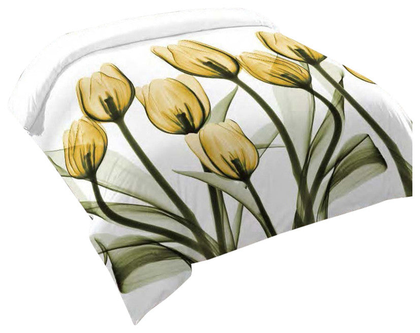 Laural Home Golden Tulips Comforter, Queen
