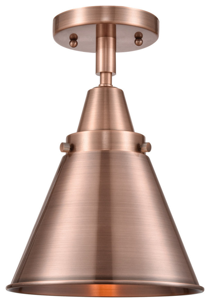 Innovations 447-1C-AC-M13-AC-LED 1 Light Flush Mount, Antique Copper