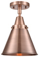 Innovations 447-1C-AC-M13-AC-LED 1 Light Flush Mount, Antique Copper