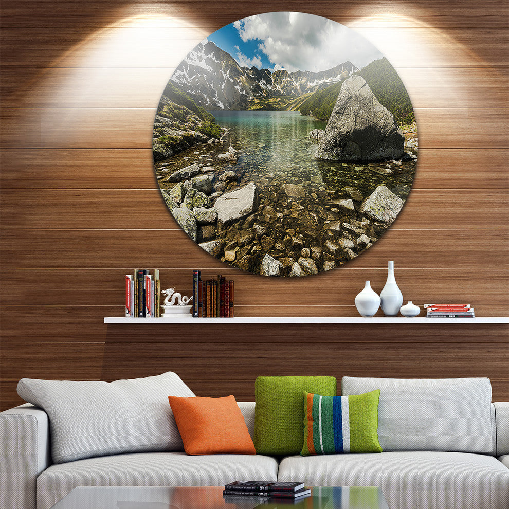 Pond In Five Lakes Valley, Landscape Round Wall Art, 11"