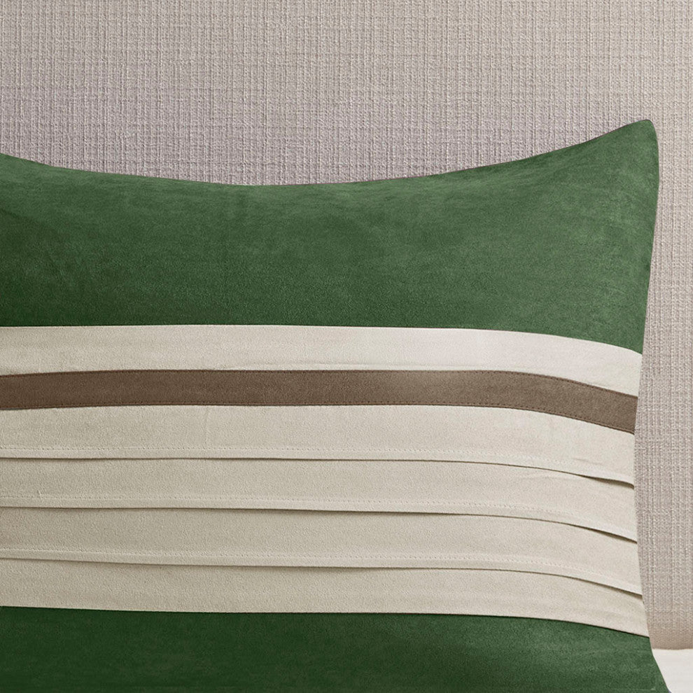 Madison Park Palmer Vera Microsuede 7-Piece Comforter Set, Green