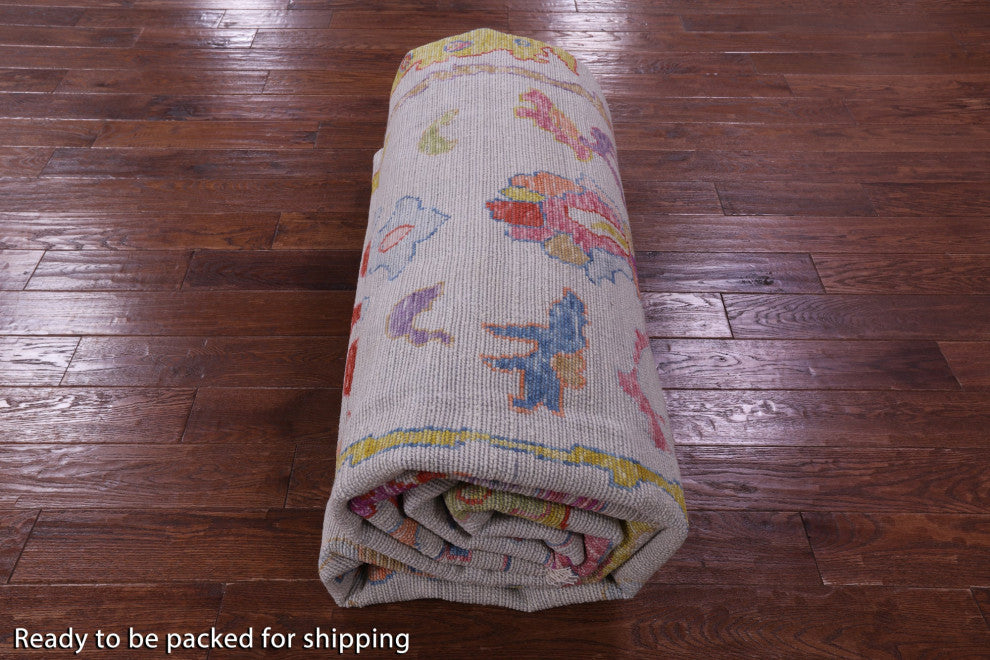 10' 0" X 13' 9" Hand Knotted Turkish Oushak Wool Rug - Q14784