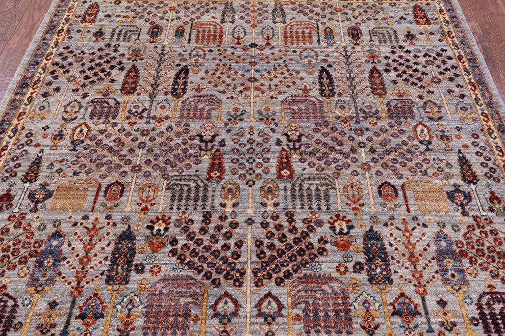 6' Square Persian Ziegler Handmade Wool Rug - Q12885