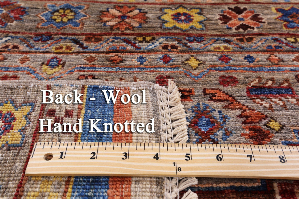 5' 8" X 8' 3" Super Kazak Khorjin Hand-Knotted Rug Q7643