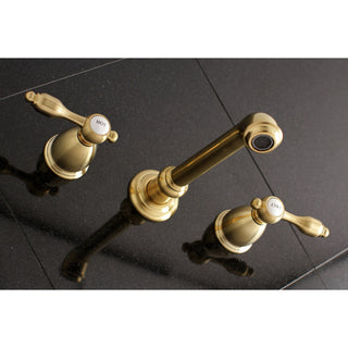 KS7027TAL Two-Handle Wall Mount Tub Faucet, Brushed Brass