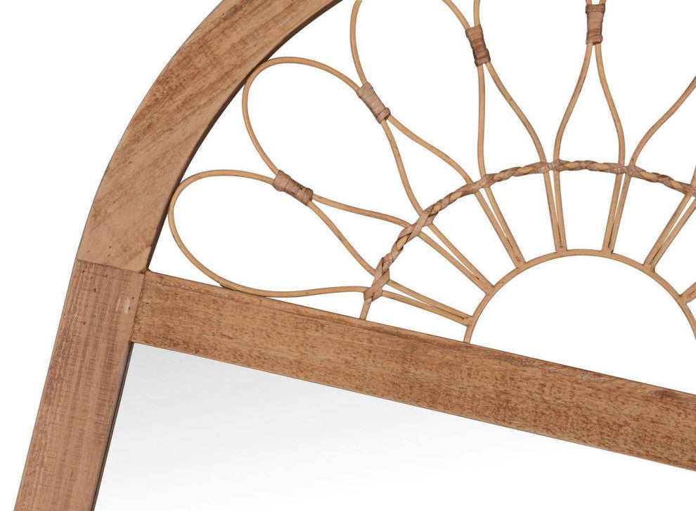 Window Wooden Wall Mirror