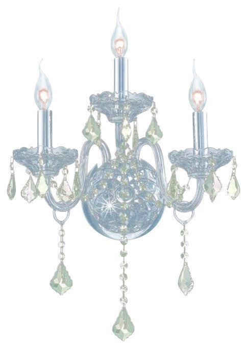 Elegant Verona Wall Sconce, Chrome Finish With Royal Cut Crystal