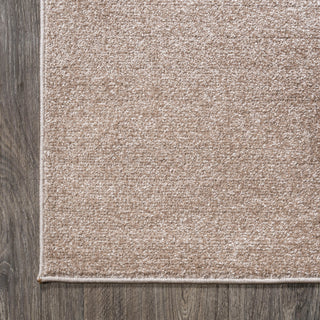 Haze Solid Low-Pile Runner Rug, Beige, 5 X 8
