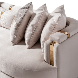 Carmela Mansion Sofa Almond/Gold