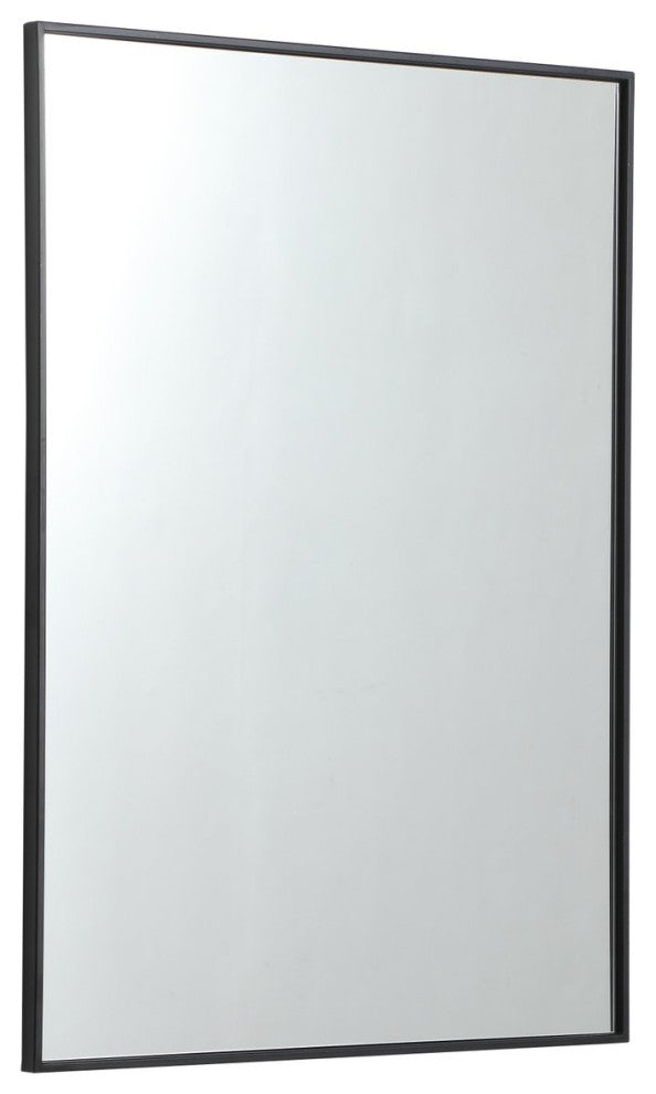 Elegant Decor MR43040BK Metal Frame Rectangle Mirror, 30", Black
