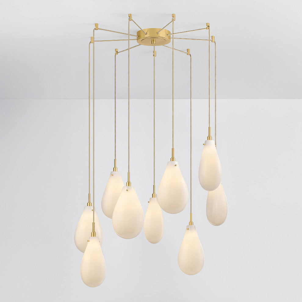 Hudson Valley Lighting Ironwood Chandelier, Aged Brass