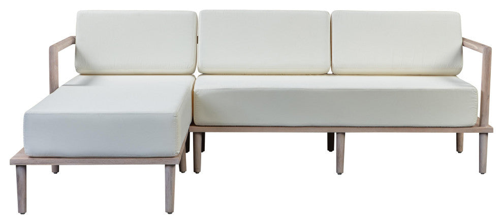 TOV Furniture Emerson Cream Outdoor Sectional - LAF