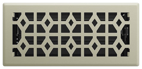 Templar Floor Register, Satin Nickel, 4 X 10