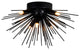 Savannah 6 Light Flush Mount With Black Finish