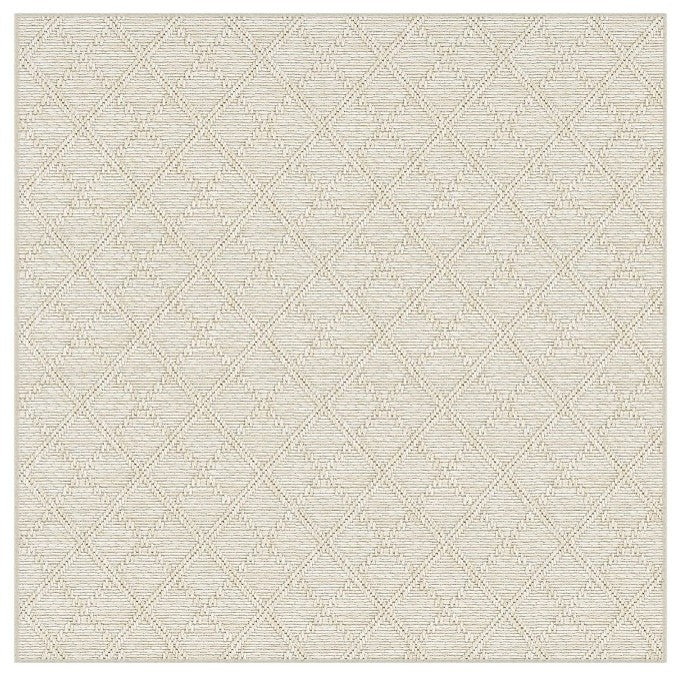 Couristan Sea Bright Indoor/Outdoor Accent Rug | Versatile Carpet, Sand Dollar, Square 4'x4'