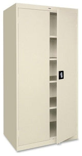 Lorell Fortress Series Storage Cabinet, 18"x36"x72", Putty