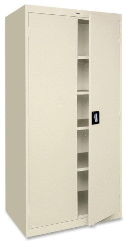Lorell Fortress Series Storage Cabinet, 18"x36"x72", Putty