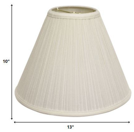 13" White Deep Cone Broadcloth Lampshade