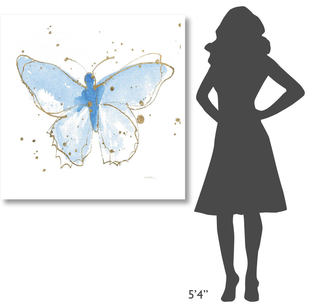 "Gilded Butterflies IV" Digital Paper Print by Shirley Novak, 42"x42"