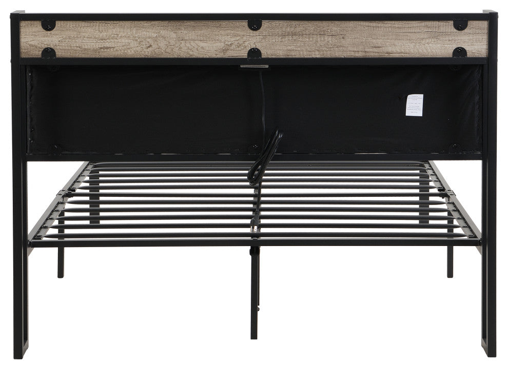 Gewnee Queen Size Metal Platform Bed Frame