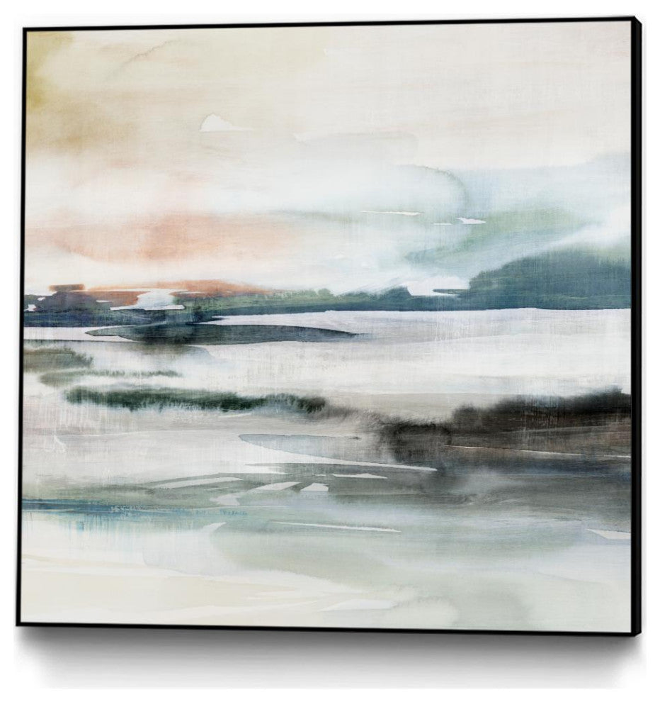 "Dusk Fall I" Framed Canvas by Giant Art 20"x20"