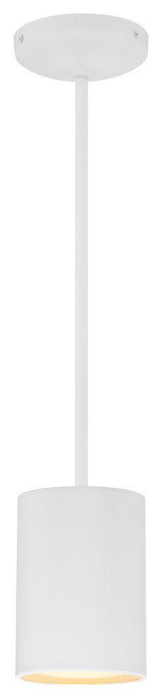 Pilson 7" Rod Pendant, Replaceable LED, Matte White