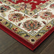Karaman Floral Traditional Red/ Ivory Area Rug, 9'10"x12'10"