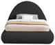 Rudy Black Teddy Fabric Twin Bed